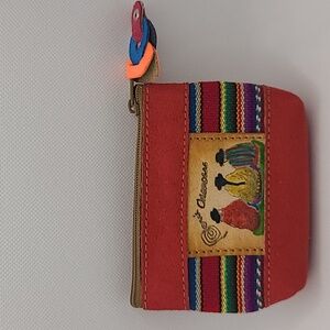 Artisanal Peruvian small cash & change purse NWOT